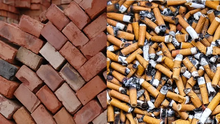 مزایای آجرهای ساخته شده از ته سیگار